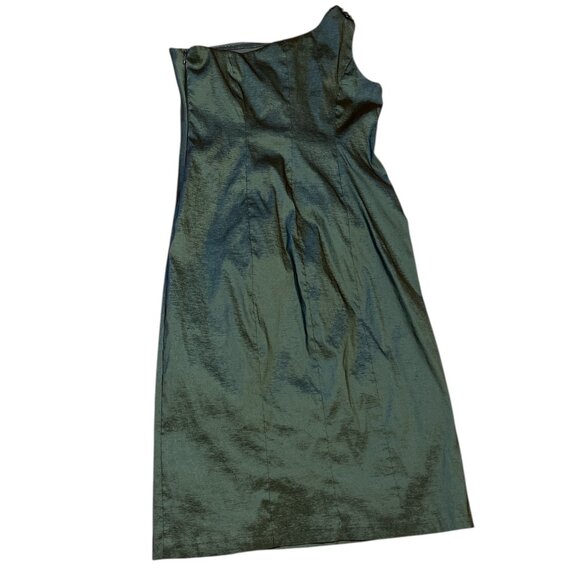 R&M RICHARDS Dress One Shoulder Gems Shimmer Fabric Size 8 Green - Picture 6 of 13